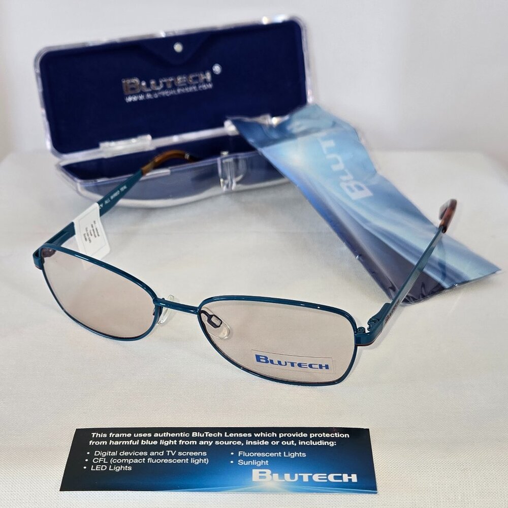 BluTech Computer Glasses - 52-16-135 - Teal